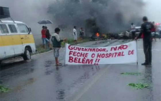 Hospital de Belem protesto contra fechamento