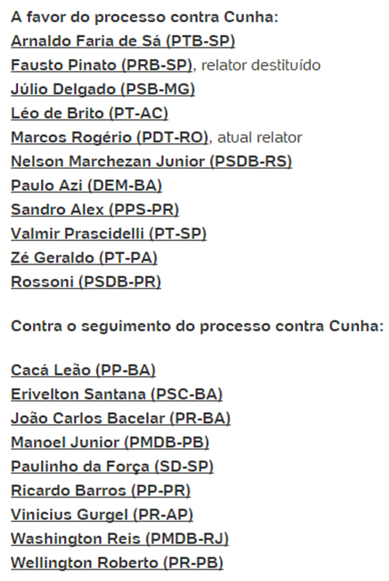 Eduardo Cunha conselho de ética 15dez2015