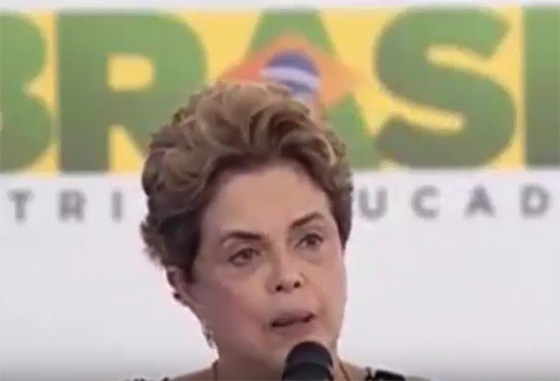 Dilma diz quem a julga é corrupto 26abr2016