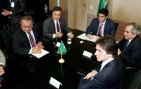 Cássio, Maranhão, Lira e Pedro com ministro 19mai2016