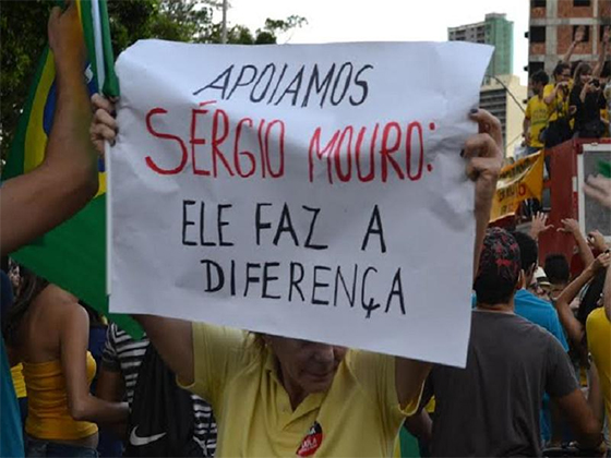 Sergio Moro apoio na manifestacao