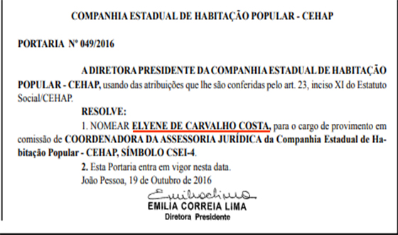 Caso juiz do TRE Paulo Câmara nomeação esposa