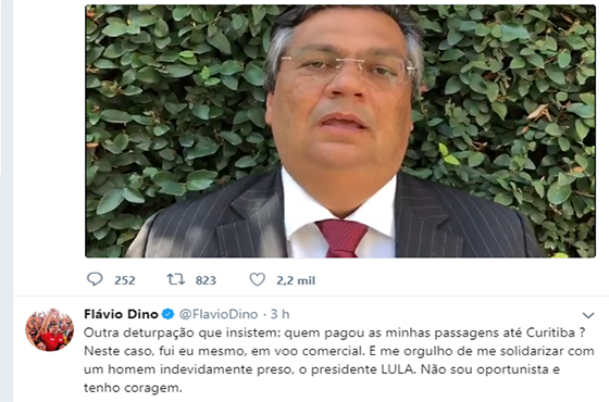 Governador Flavio Dino sobre viagem a Curitiba